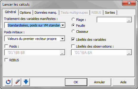 dialog box general run