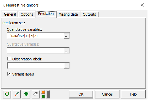 K Nearest Neighbors KNN in Excel tutorial | XLSTAT Help Center