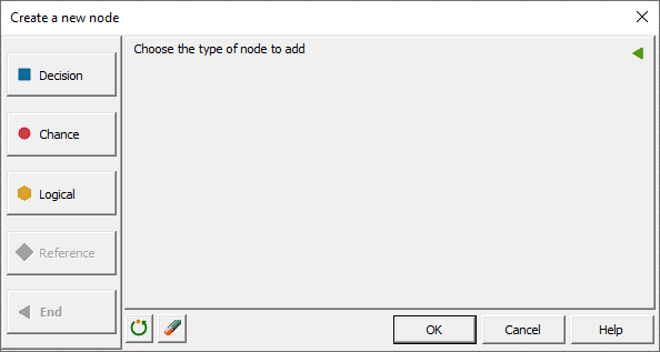 XLSTAT Decision Tree dialog box, type of node tab