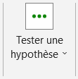 Section “Tester une hypothèse” dans le ruban XLSTAT